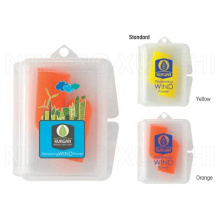 New Technology  bullet shaped silicone soft  reusable earplug in rectangle plastic case with keyring for noise cancelling